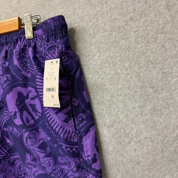 AC/DC Purple Graphic Swim Trunks Rock Band Grungecore Beach Men’s Large NWT - Picture 5 of 6